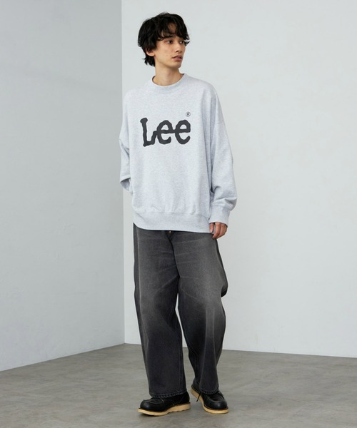 Lee（リー）の「Lee/リー SUPERSIZED スウェット ビッグシルエット/長袖/ゆったりスウェット/だぼ感スウェット/メンズライク（スウェット・メンズ・ネイビー/グレー・FREE）」の16枚目の写真