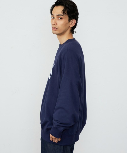 Lee（リー）の「Lee/リー SUPERSIZED スウェット ビッグシルエット/長袖/ゆったりスウェット/だぼ感スウェット/メンズライク（スウェット・メンズ・ネイビー/グレー・FREE）」の19枚目の写真