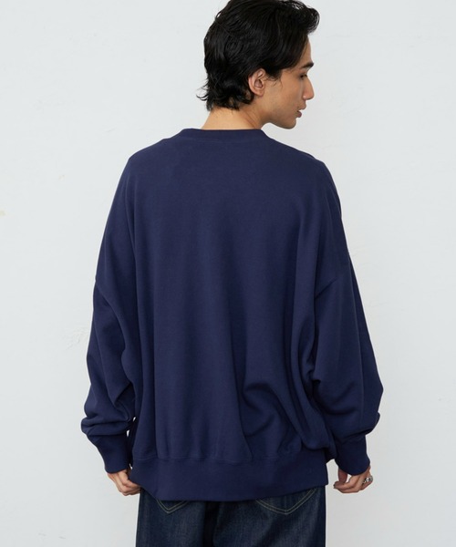 Lee（リー）の「Lee/リー SUPERSIZED スウェット ビッグシルエット/長袖/ゆったりスウェット/だぼ感スウェット/メンズライク（スウェット・メンズ・ネイビー/グレー・FREE）」の21枚目の写真