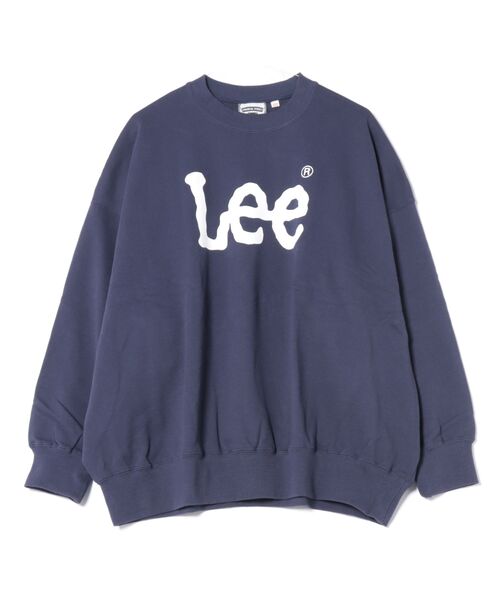 Lee（リー）の「Lee/リー SUPERSIZED スウェット ビッグシルエット/長袖/ゆったりスウェット/だぼ感スウェット/メンズライク（スウェット・メンズ・ネイビー/グレー・FREE）」の5枚目の写真