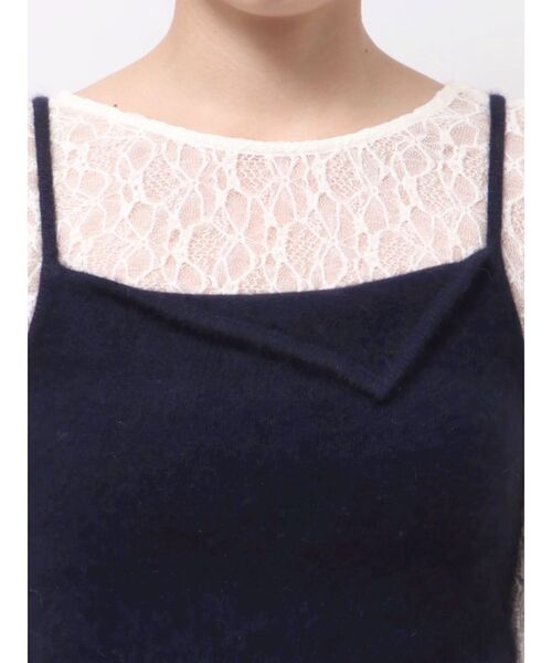 LAGUNAMOON（ラグナムーン）の「CHNラクーンニットキャミソール ビスチェ レイヤードトップス（キャミソール・レディース・ネイビー/ベージュ/ピンク・FREE）」の18枚目の写真