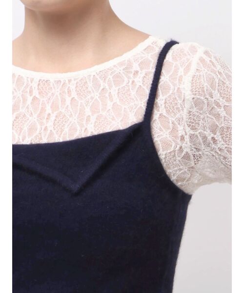 LAGUNAMOON（ラグナムーン）の「CHNラクーンニットキャミソール ビスチェ レイヤードトップス（キャミソール・レディース・ネイビー/ベージュ/ピンク・FREE）」の19枚目の写真