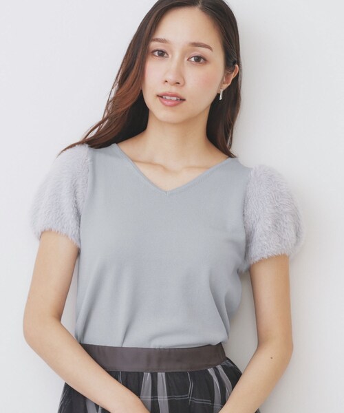 フ*ー様 drawer パフスリーブロングスリーブニット L】レーヨンナイロン パフスリーブ ニット(トップス)｜TO BE CHIC