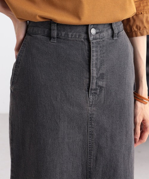 GALLORIA（ギャローリア）の「デニムＡラインスカート（デニムスカート・レディース・グレー/ネイビー・S/M/L/LL）」の4枚目の写真