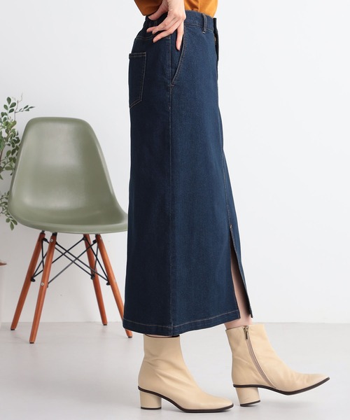 GALLORIA（ギャローリア）の「デニムＡラインスカート（デニムスカート・レディース・グレー/ネイビー・S/M/L/LL）」の7枚目の写真