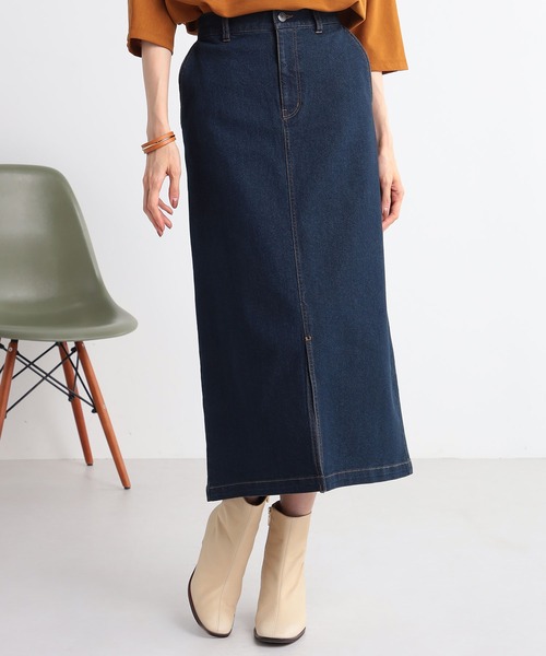 GALLORIA（ギャローリア）の「デニムＡラインスカート（デニムスカート・レディース・グレー/ネイビー・S/M/L/LL）」の9枚目の写真