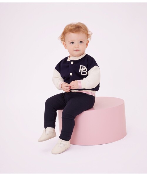 PETIT BATEAU（プチバトー）の「ブルゾン（ブルゾン・キッズ・ホワイト×ブルー・18MONTH/12MONTH/24MONTH/36MONTH）」の3枚目の写真