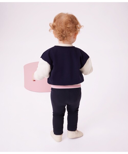 PETIT BATEAU（プチバトー）の「ブルゾン（ブルゾン・キッズ・ホワイト×ブルー・18MONTH/12MONTH/24MONTH/36MONTH）」の4枚目の写真