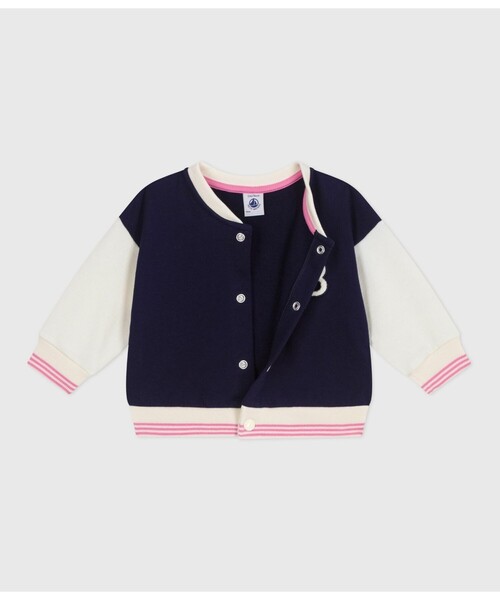 PETIT BATEAU（プチバトー）の「ブルゾン（ブルゾン・キッズ・ホワイト×ブルー・18MONTH/12MONTH/24MONTH/36MONTH）」の6枚目の写真