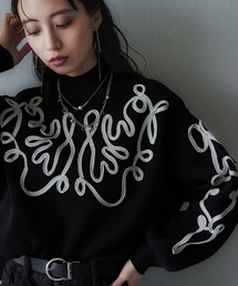 HARE | コードシシュウニットプルオーバー(HARE)(ニット/セーター)