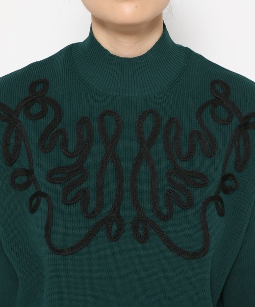 HARE（ハレ）の「コードシシュウニットプルオーバー(HARE)（ニット/セーター・レディース・ブラック/グリーン・FREE）」の18枚目の写真