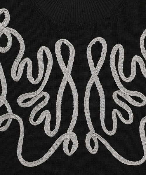 HARE（ハレ）の「コードシシュウニットプルオーバー(HARE)（ニット/セーター・レディース・ブラック/グリーン・FREE）」の22枚目の写真