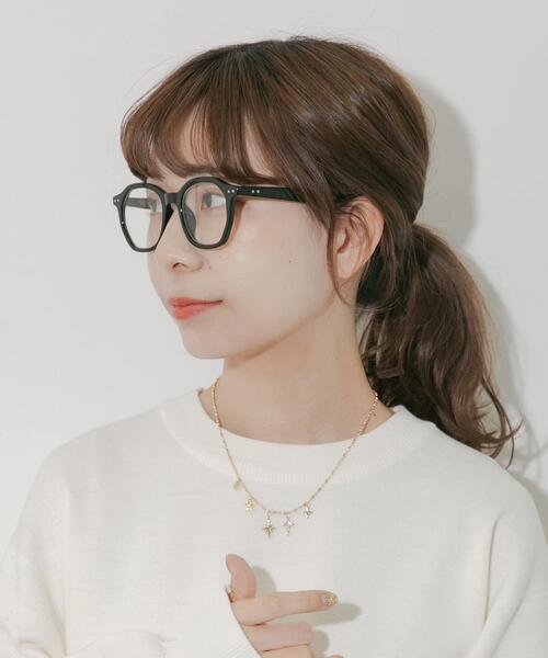 SMELLY（スメリー）の「オクタゴンフレームダテメガネ（メガネ・レディース・オリーブ/ブラック/ブラウン系その他・-）」の4枚目の写真