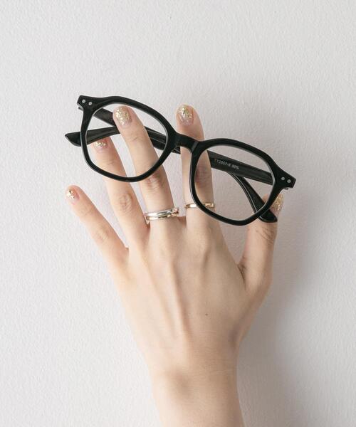 SMELLY（スメリー）の「オクタゴンフレームダテメガネ（メガネ・レディース・オリーブ/ブラック/ブラウン系その他・-）」の8枚目の写真