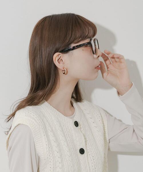 SMELLY（スメリー）の「オクタゴンフレームダテメガネ（メガネ・レディース・オリーブ/ブラック/ブラウン系その他・-）」の17枚目の写真