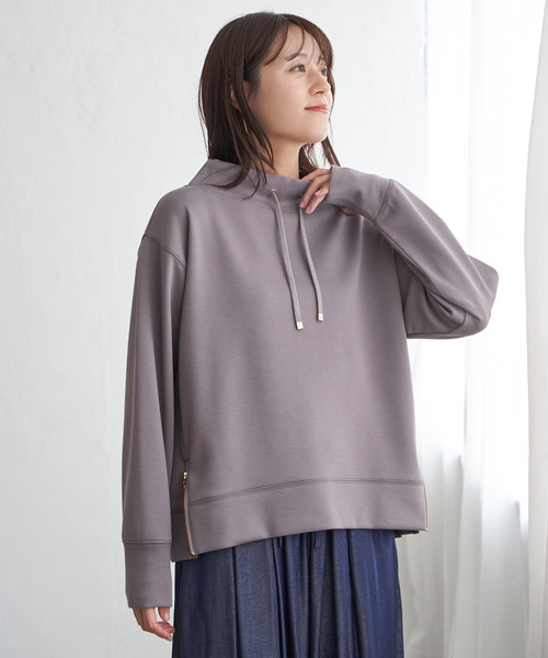 ikka（イッカ）の「【雑誌InRed11月号掲載】GOKU楽鹿の子ダンボールプルオーバー（スウェット・レディース・ブラック/ベージュ/イエロー/ブルー/グリーン/モカ・M/L/S）」の21枚目の写真