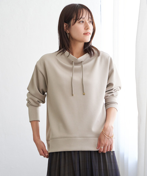 ikka（イッカ）の「【雑誌InRed11月号掲載】GOKU楽鹿の子ダンボールプルオーバー（スウェット・レディース・ブラック/ベージュ/イエロー/ブルー/グリーン/モカ・M/L/S）」の16枚目の写真