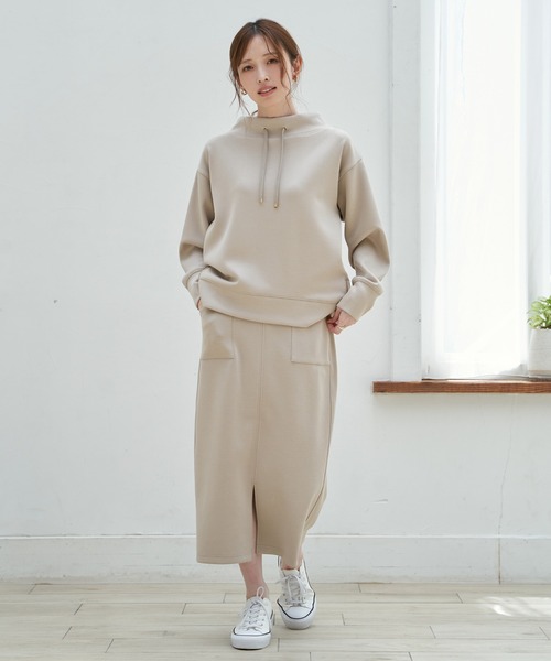 ikka（イッカ）の「【雑誌InRed11月号掲載】GOKU楽鹿の子ダンボールプルオーバー（スウェット・レディース・ブラック/ベージュ/イエロー/ブルー/グリーン/モカ・M/L/S）」の14枚目の写真