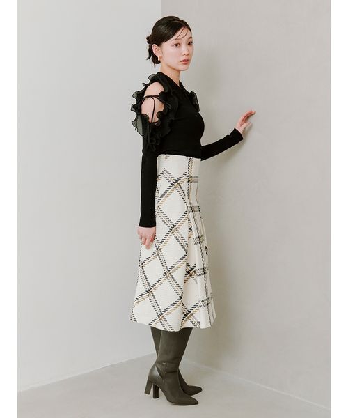 プリーツフリルニットプルオーバー（ニット/セーター）｜SNIDEL