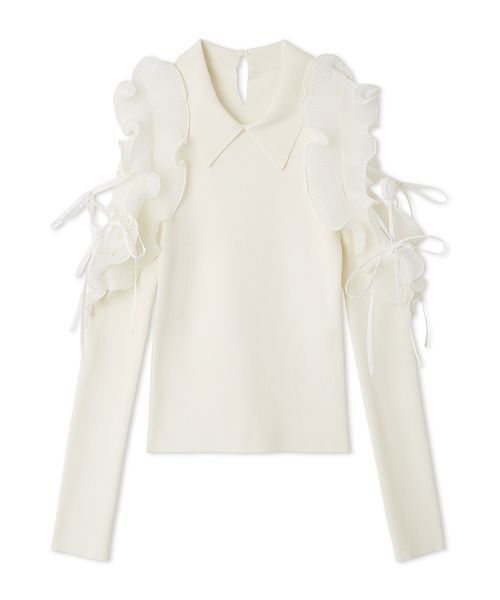 プリーツフリルニットプルオーバー（ニット/セーター）｜SNIDEL