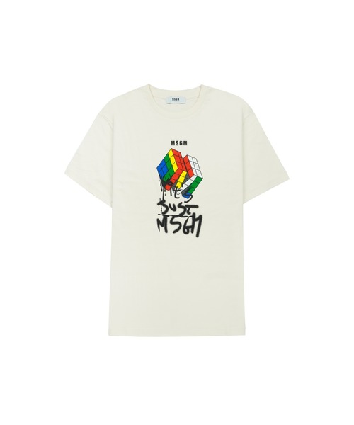 セール】MSGM M CUBE グラフィックTシャツ（Tシャツ/カットソー