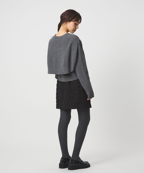 EMMEL REFINES（エメルリファインズ）の「＜EMMEL REFINES＞EM HW ケープボタン 3WAY ニット（ニット/セーター・レディース・ネイビー/グレー・FREE）」の13枚目の写真