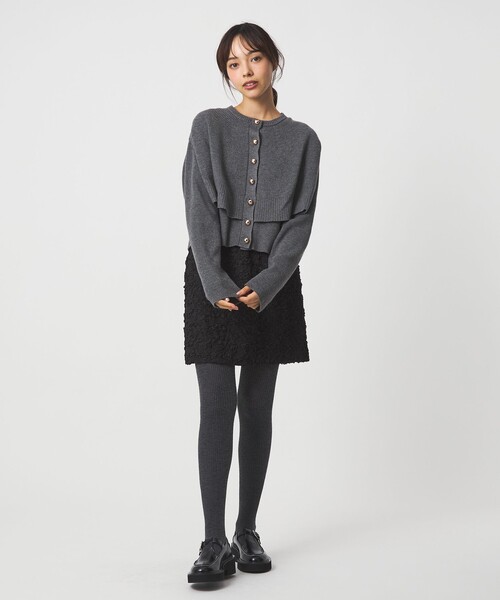 EMMEL REFINES（エメルリファインズ）の「＜EMMEL REFINES＞EM HW ケープボタン 3WAY ニット（ニット/セーター・レディース・ネイビー/グレー・FREE）」の14枚目の写真