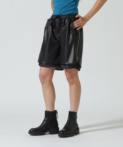 ANNA SUI NYC（アナ スイ エヌ ワイ シー）の「ANNA SUI NYC/アナ スイ エヌワイシー/PUレザーハーフパンツ（その他パンツ・レディース・ブラック/ホワイト・F）」の14枚目の写真