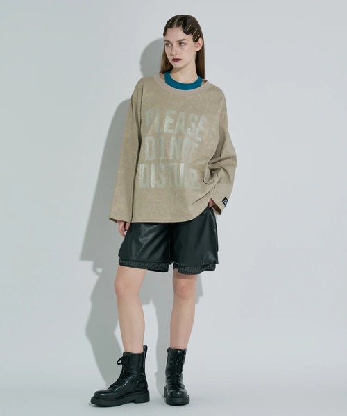 ANNA SUI NYC（アナ スイ エヌ ワイ シー）の「ANNA SUI NYC/アナ スイ エヌワイシー/PUレザーハーフパンツ（その他パンツ・レディース・ブラック/ホワイト・F）」の4枚目の写真