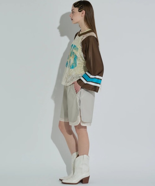 ANNA SUI NYC（アナ スイ エヌ ワイ シー）の「ANNA SUI NYC/アナ スイ エヌワイシー/PUレザーハーフパンツ（その他パンツ・レディース・ブラック/ホワイト・F）」の6枚目の写真