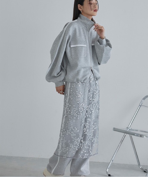 ECLAM(クラム)の「フリンジラインポンチパンツ(その他パンツ・レディース・ライトグレー・L/M)」の5枚目の写真