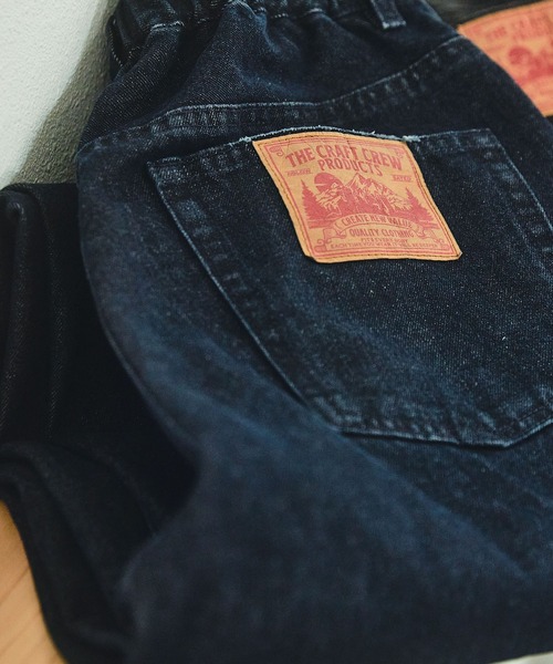 THE CRAFT CREW PRODUCTS(ザクラフトクループロダクツ)の「【サステナブル】クイックドライ ワイドストレートデニムパンツ【THE CRAFT CREW PRODUCTS】(デニムパンツ・レディース・ブラック系/インディゴブルー/ブラック/ブルー/ワンウォッシュ/アイボリー/ブラウン/サックスブルー・L/M/S)」の12枚目の写真