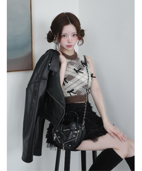 Darich ダーリッチ ライダースライクハートミニバッグ ライダースライクハートミニバッグ（ショルダーバッグ）｜Darich