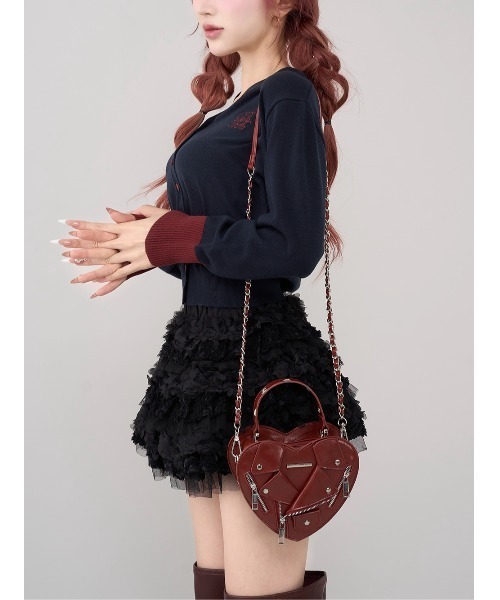 【ラスト1点】Darich ダーリッチ ライダースライクハートミニバッグ ライダースライクハートミニバッグ（ショルダーバッグ）｜Darich