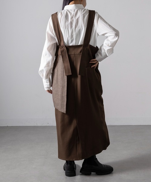 MAGASIN DE MODE Onjna(マガジンデモードオンジェナ )の「【MAGASIN DE MODE Onjna】アシメショルダーラップワンピース オールインワン trc(ワンピース・レディース・グレー/ブラック/ブラウン・FREE)」の14枚目の写真