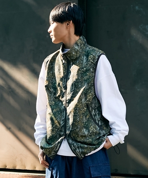 GLAZOS(グラソス)の「【GLSW.】【撥水】ZIP UPベスト(ベスト・キッズ・カーキ/カラフル・LL/M/L)」の1枚目の写真