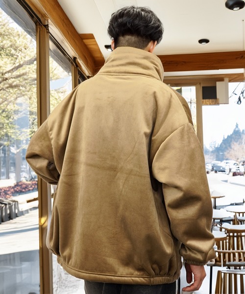 セール】ミリタリージャケット ベロア×ボア ブルゾン（ミリタリー