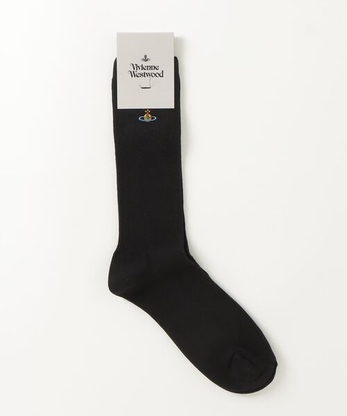 Vivienne Westwood（ヴィヴィアンウエストウッド）の「RIBBED CREW SOCK（ソックス/靴下・メンズ・ホワイト/ブラック・S/L）」の2枚目の写真