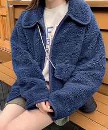 新品 アバクロ　レディース　ボア ジャケット　XL アウター　ネイビー 新品 アバクロレディースボア ジャケットXL アウターネイビー