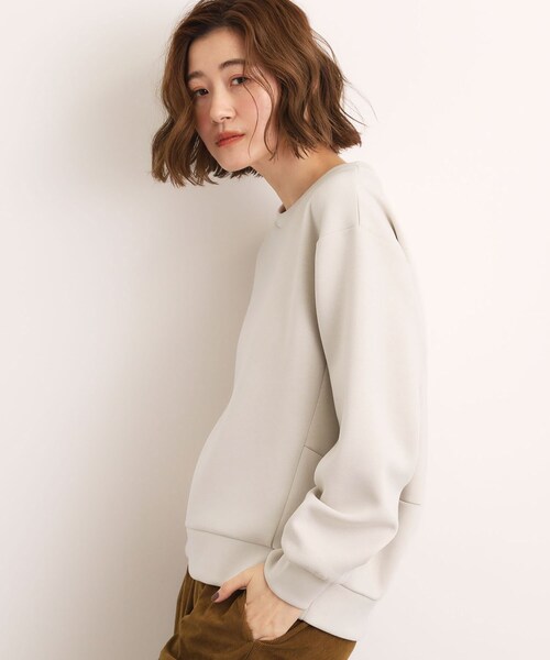 grove（グローブ）の「ダンボールコクーンシルエットプルオーバー（スウェット・レディース・ブラック/オフホワイト/カーキ・02/03/01/04/05）」の2枚目の写真