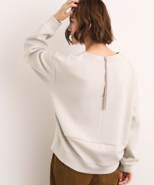 grove（グローブ）の「ダンボールコクーンシルエットプルオーバー（スウェット・レディース・ブラック/オフホワイト/カーキ・02/03/01/04/05）」の4枚目の写真