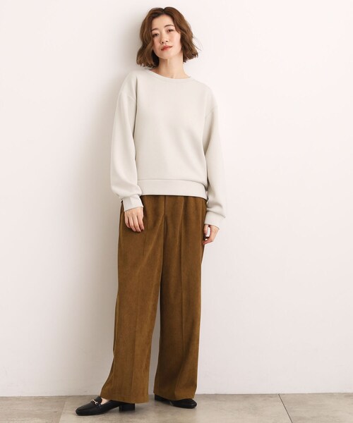 grove（グローブ）の「ダンボールコクーンシルエットプルオーバー（スウェット・レディース・ブラック/オフホワイト/カーキ・02/03/01/04/05）」の5枚目の写真