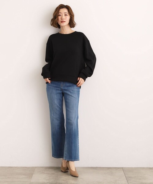 grove（グローブ）の「ダンボールコクーンシルエットプルオーバー（スウェット・レディース・ブラック/オフホワイト/カーキ・02/03/01/04/05）」の9枚目の写真