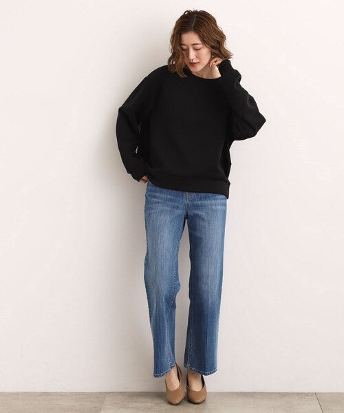 grove（グローブ）の「ダンボールコクーンシルエットプルオーバー（スウェット・レディース・ブラック/オフホワイト/カーキ・02/03/01/04/05）」の10枚目の写真