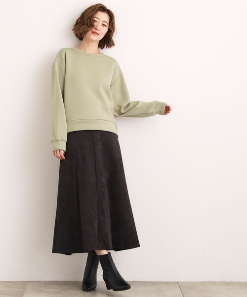 grove（グローブ）の「ダンボールコクーンシルエットプルオーバー（スウェット・レディース・ブラック/オフホワイト/カーキ・02/03/01/04/05）」の14枚目の写真