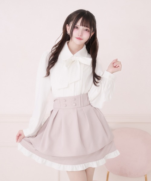 Pal elfy(パルエルフィー)の「ドーリーティアードタックスカート(スカート・レディース・グレー/ブラック/ブラック系その他/ピンク・LARGE/フリー)」の11枚目の写真