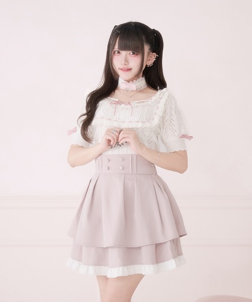 Pal elfy(パルエルフィー)の「ドーリーティアードタックスカート(スカート・レディース・グレー/ブラック/ブラック系その他/ピンク・LARGE/フリー)」の19枚目の写真