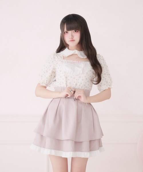 Pal elfy(パルエルフィー)の「ドーリーティアードタックスカート(スカート・レディース・グレー/ブラック/ブラック系その他/ピンク・LARGE/フリー)」の21枚目の写真