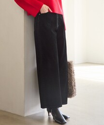 23区 L（ニジュウサンクオオキイサイズ）の「【SLOW/一部店舗限定】フロッキーデニム ワイドパンツ（その他パンツ）」