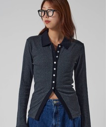 MILLER(~[)R.P.miller/~[ PANELRIB Cardigan {[_[fUC J[fBK(J[fBK/{)